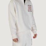 Felpa senza cappuccio Tommy Hilfiger Jeans TJM 1/4 ZIP TOWEL Bianco - Foto 4