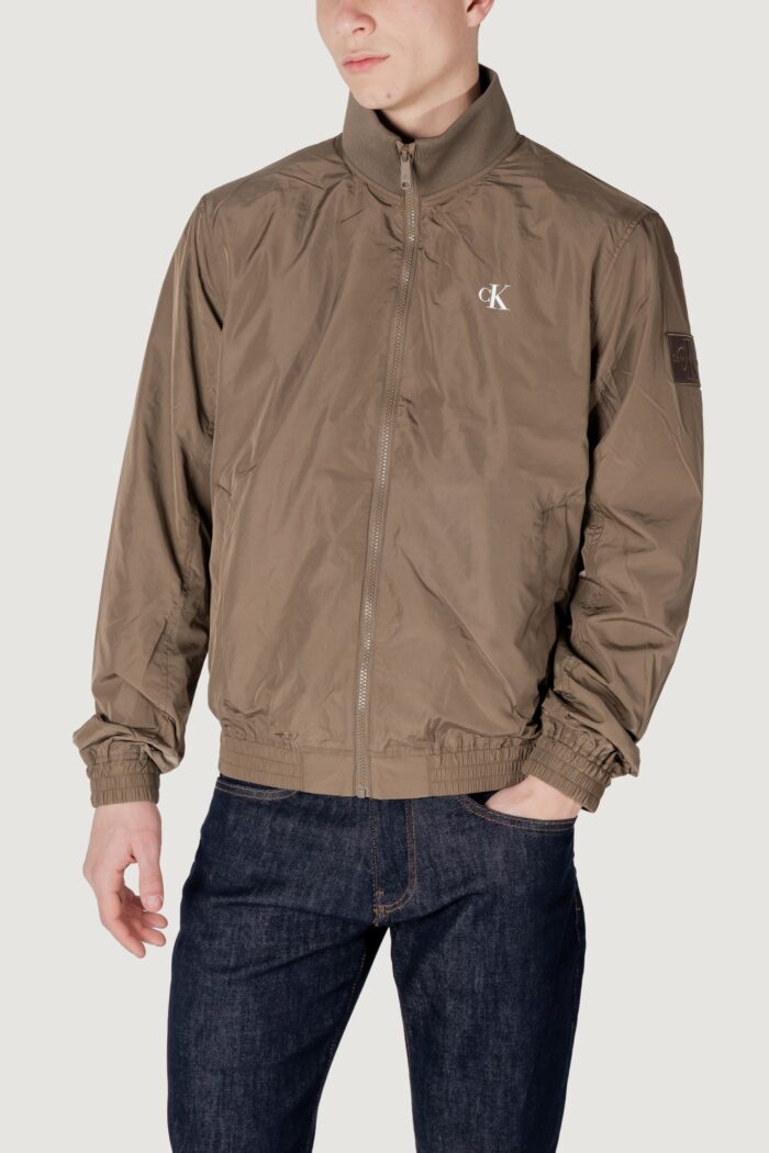 Giacchetto Calvin Klein UNPADDED HARRINGTON Verde Oliva