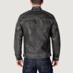 Giacchetto Jack Jones JJEROCKY WASHED PU JACKET NOOS Nero - Foto 3