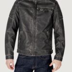 Giacchetto Jack Jones JJEROCKY WASHED PU JACKET NOOS Nero - Foto 4