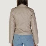 Giacchetto Only ONLKRISTEL FAUX LEATHER BIKER CC OTW Beige chiaro - Foto 4