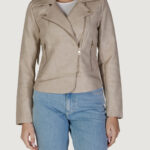 Giacchetto Only ONLKRISTEL FAUX LEATHER BIKER CC OTW Beige chiaro - Foto 2