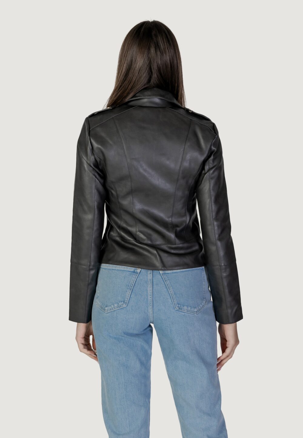 Giacchetto Only ONLKRISTEL FAUX LEATHER BIKER CC OTW Nero - Foto 4