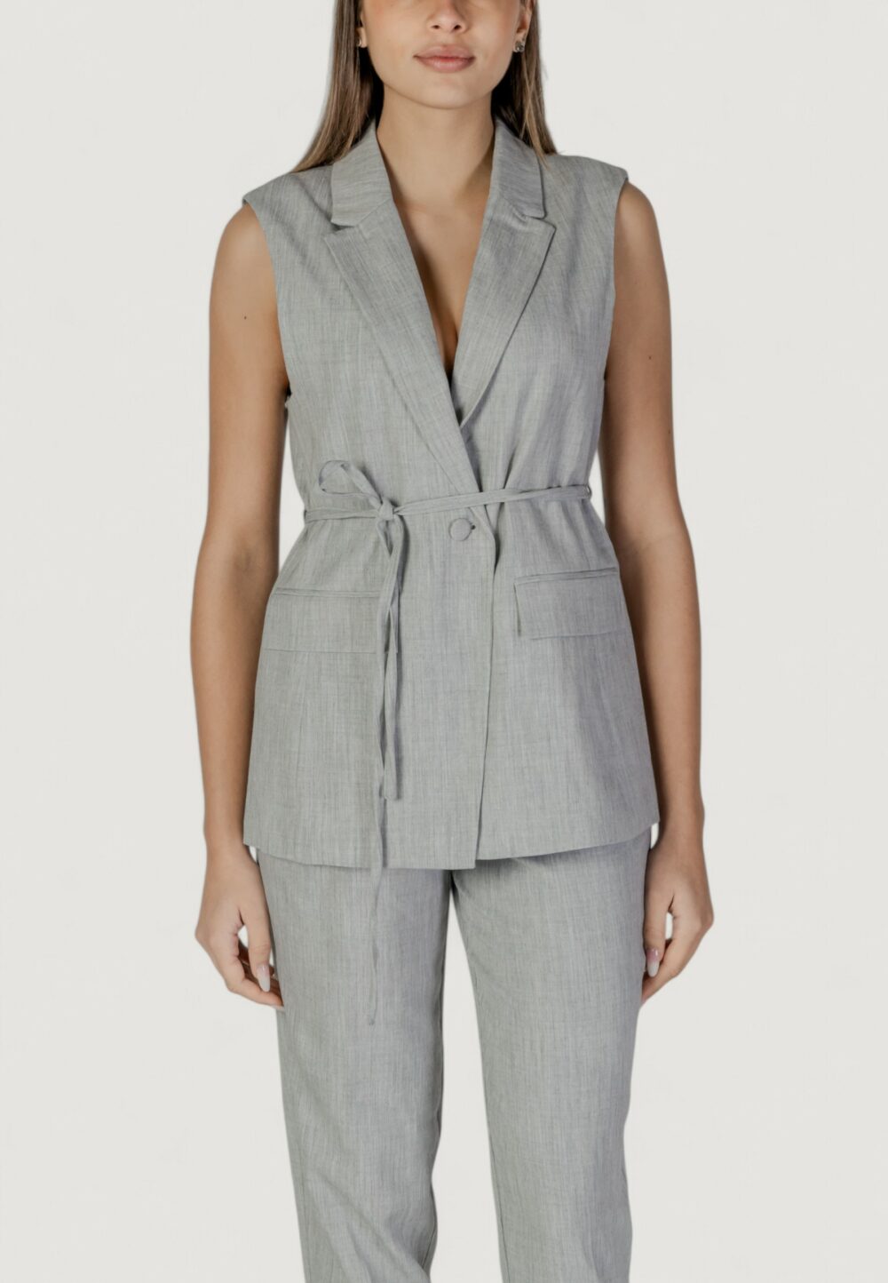 Gilet da completo Vila Clothes Visala S/L Tailored /R/Bfs Grigio - Foto 1