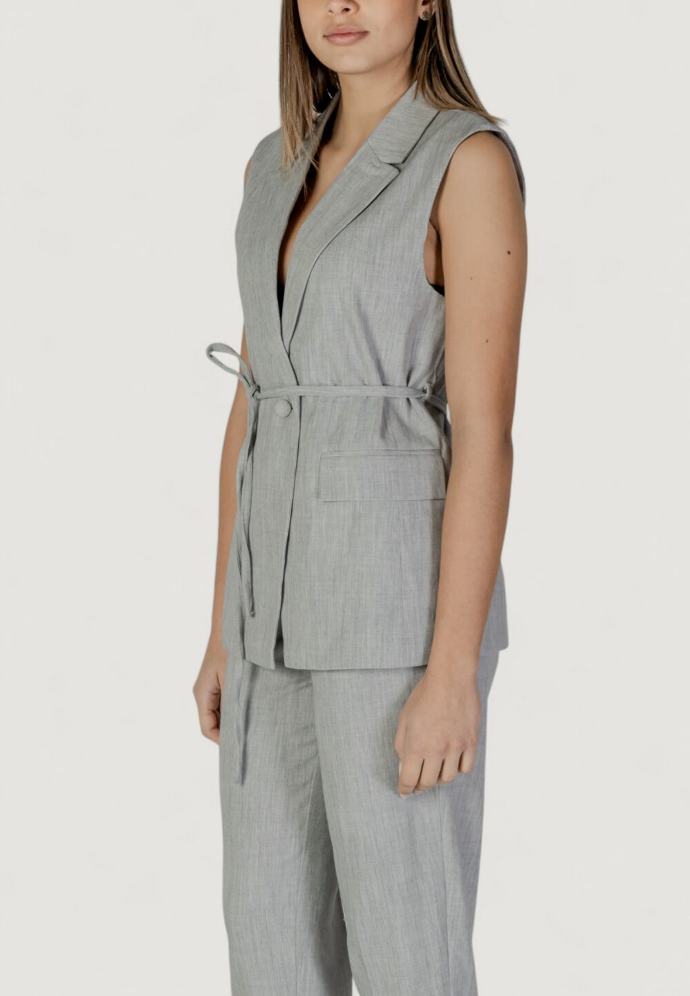 Gilet da completo Vila Clothes Visala S/L Tailored /R/Bfs Grigio - Foto 2