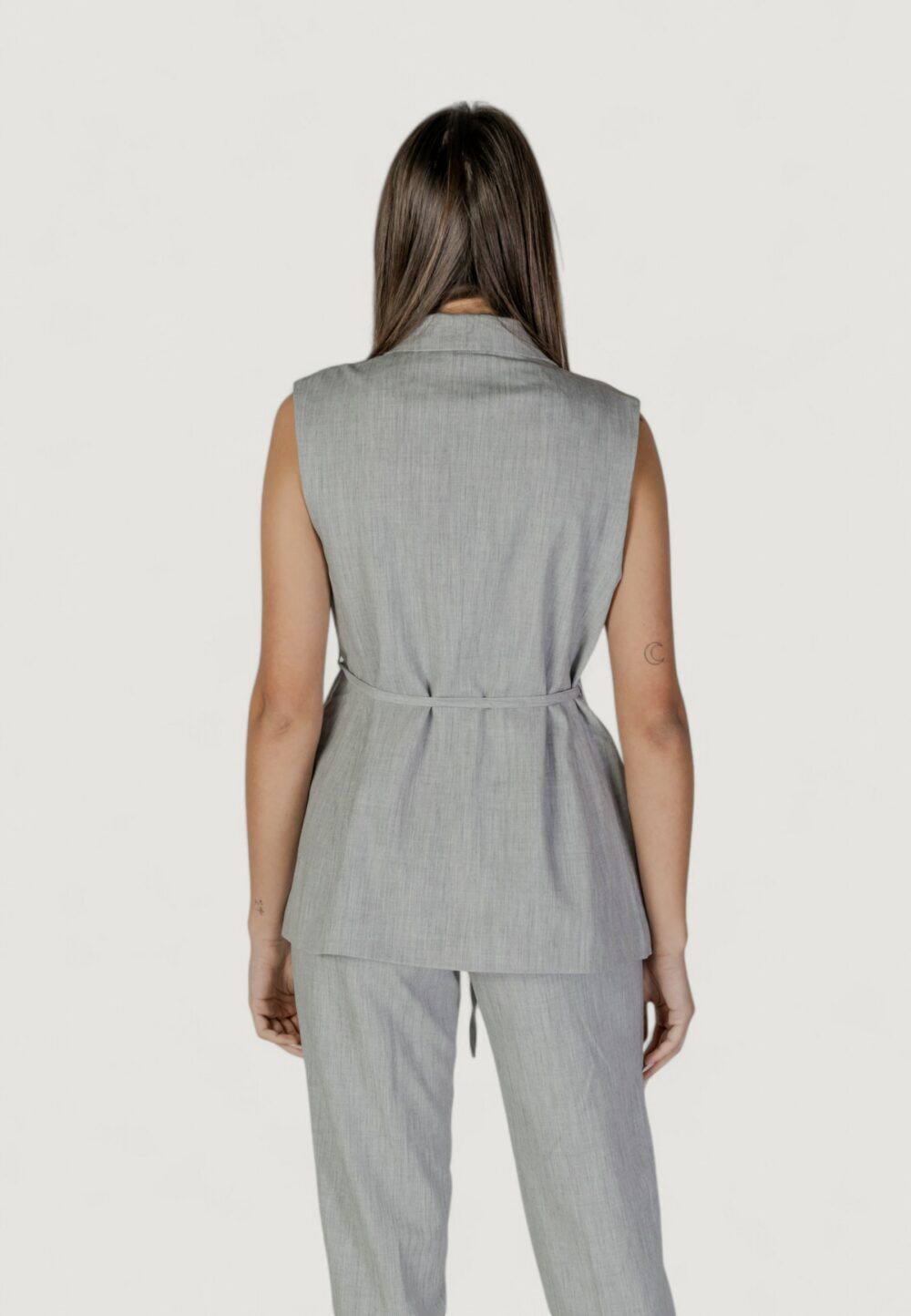 Gilet da completo Vila Clothes Visala S/L Tailored /R/Bfs Grigio - Foto 4