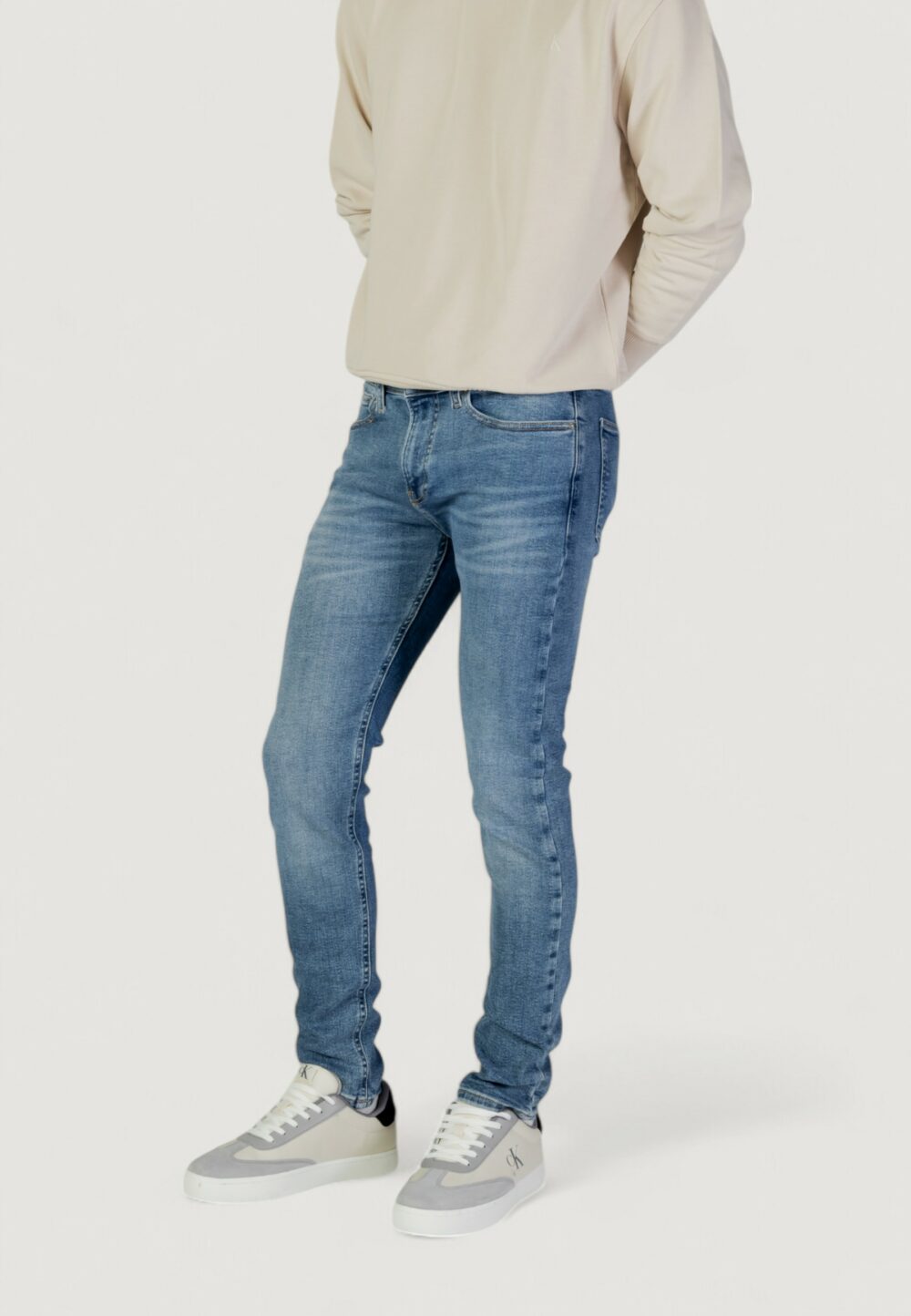 Jeans skinny Calvin Klein Jeans  Denim chiaro - Foto 4