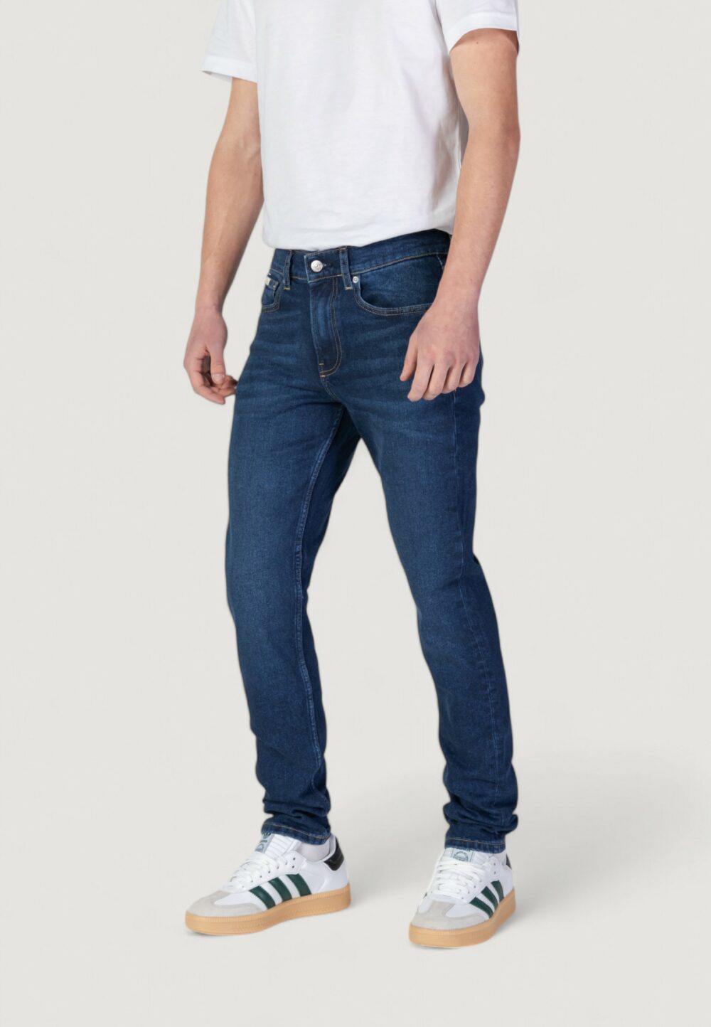 Jeans slim Calvin Klein Jeans  Denim scuro - Foto 2