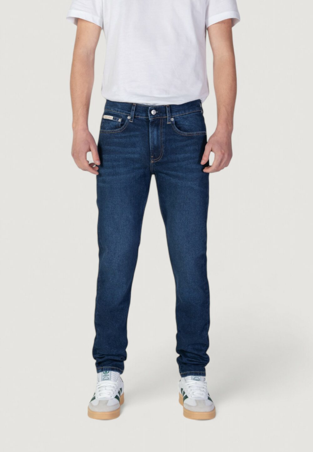 Jeans slim Calvin Klein Jeans  Denim scuro - Foto 5