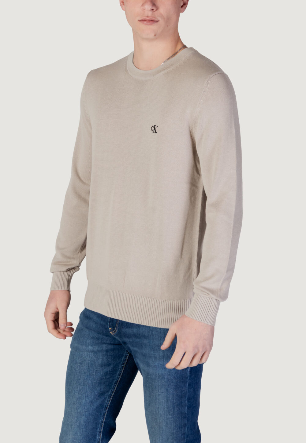 Maglia Calvin Klein Jeans MODERN CREW NECK Beige chiaro - Foto 2