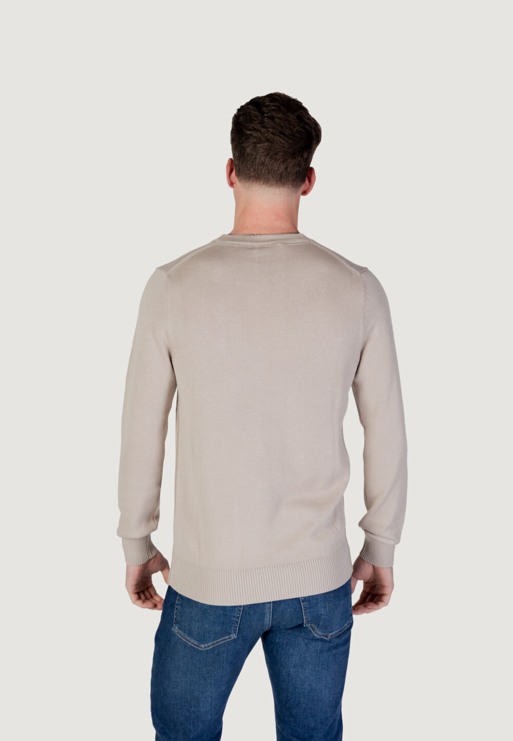 Maglia Calvin Klein Jeans MODERN CREW NECK Beige chiaro - Foto 4