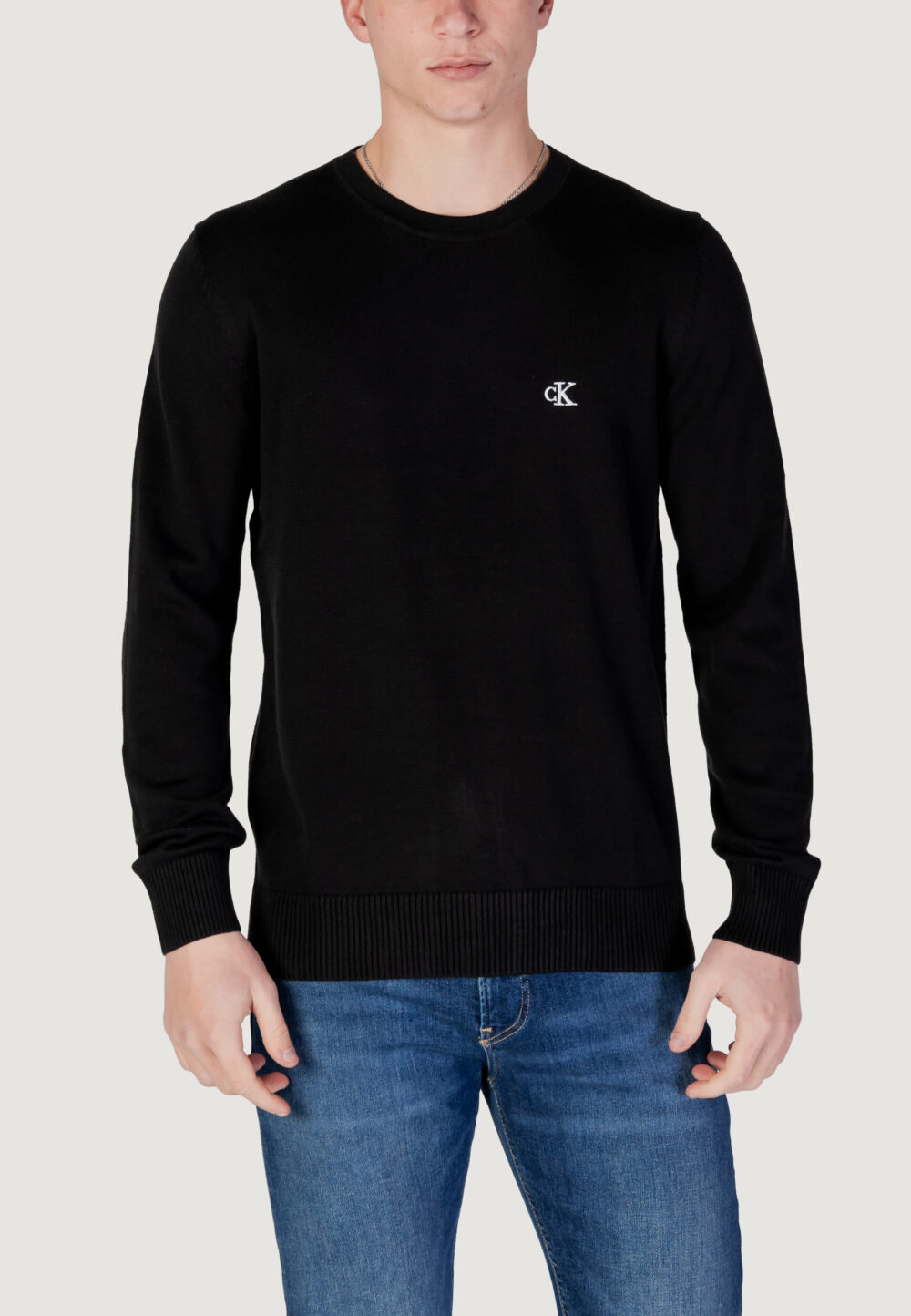 Maglia Calvin Klein Jeans MODERN CREW NECK Nero - Foto 3