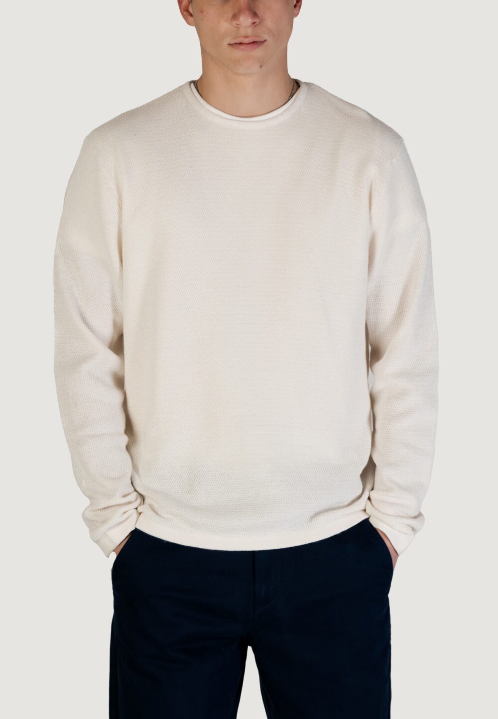 Maglia Jack Jones JJEGEORGE KNIT CREW NECK NOOS Bianco - Foto 1