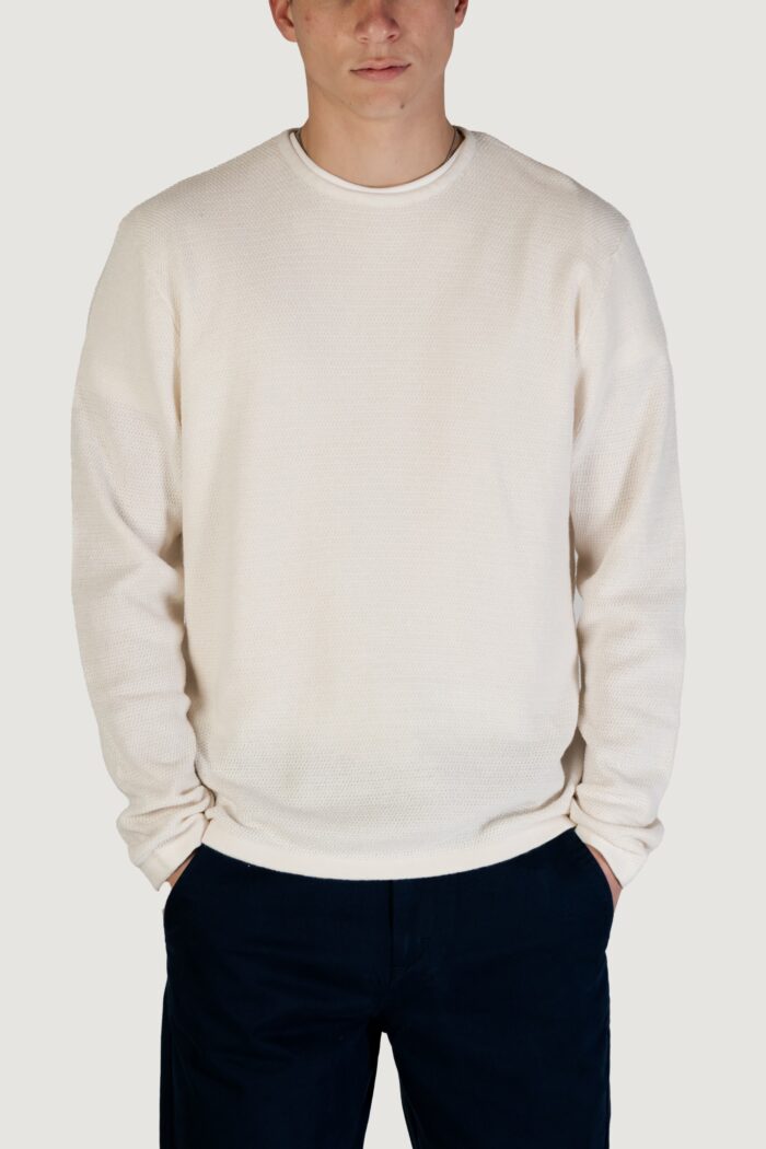 Maglia Jack Jones JJEGEORGE KNIT CREW NECK NOOS Bianco