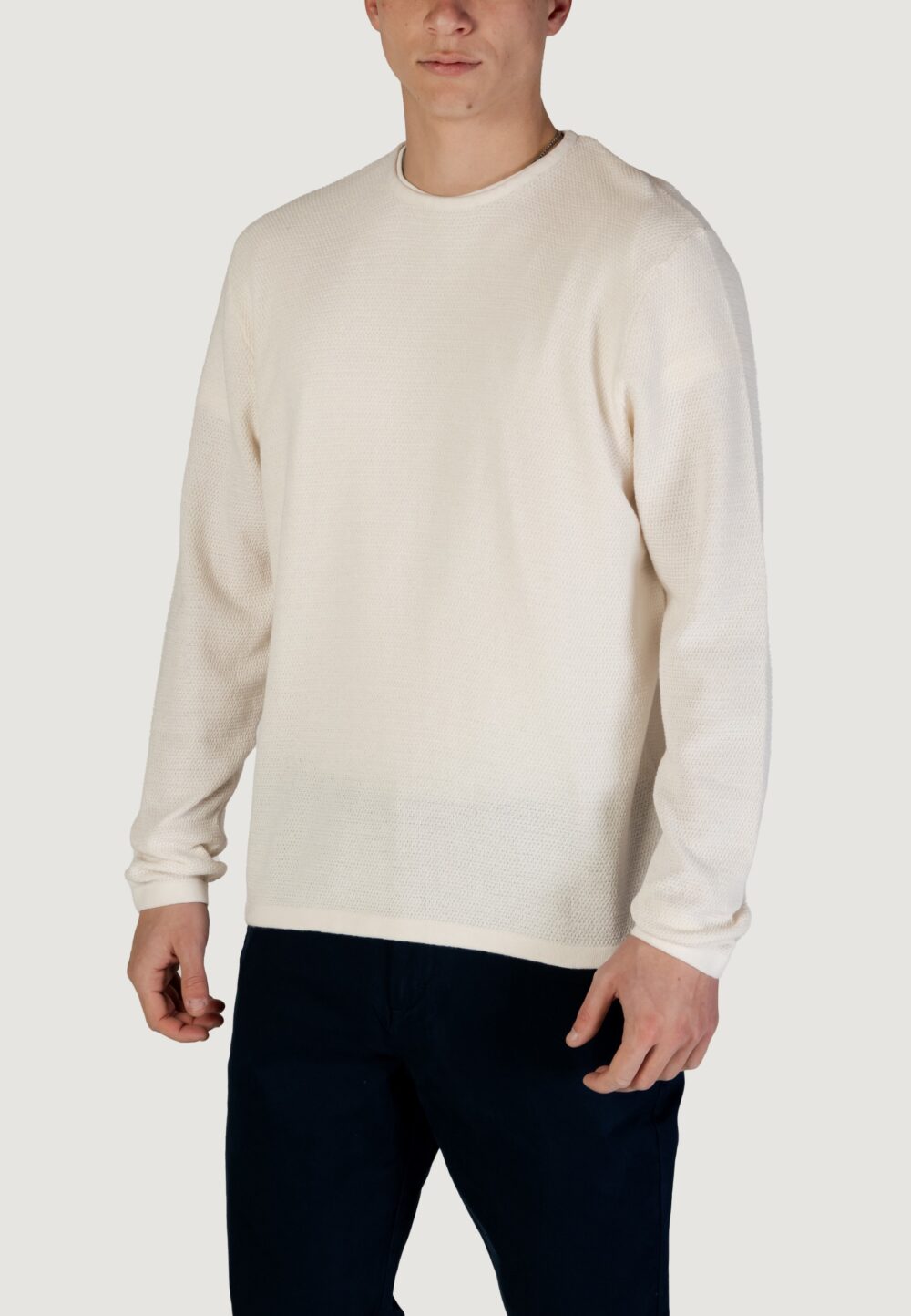 Maglia Jack Jones JJEGEORGE KNIT CREW NECK NOOS Bianco - Foto 2