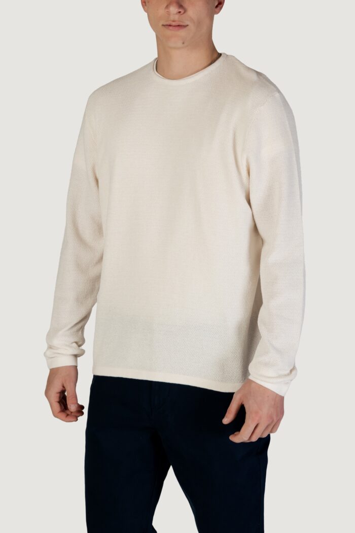 Maglia Jack Jones JJEGEORGE KNIT CREW NECK NOOS Bianco