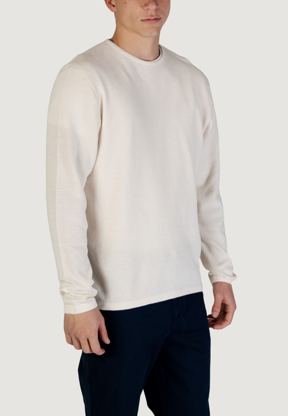 Maglia Jack Jones JJEGEORGE KNIT CREW NECK NOOS Bianco - Foto 3