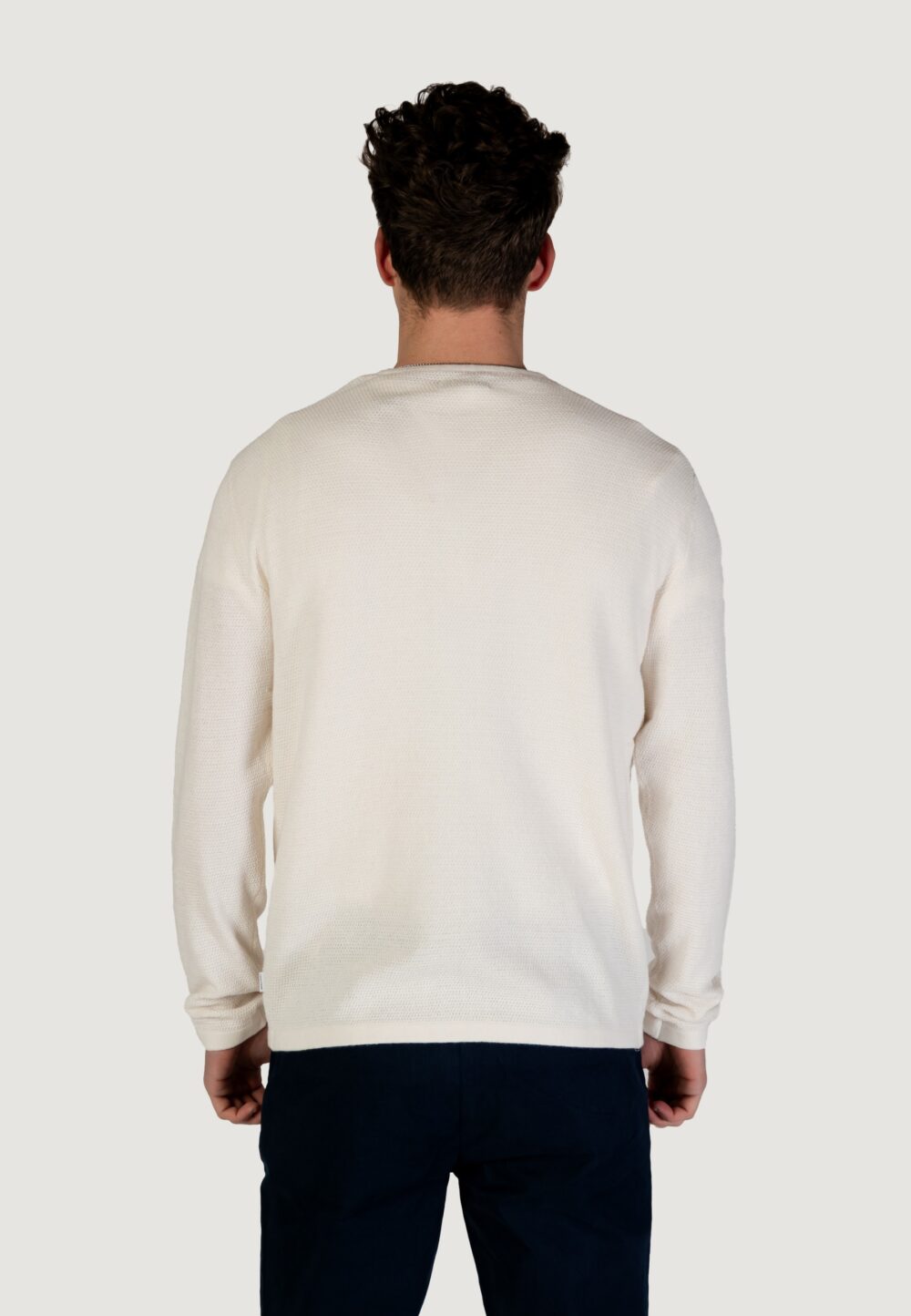 Maglia Jack Jones JJEGEORGE KNIT CREW NECK NOOS Bianco - Foto 4