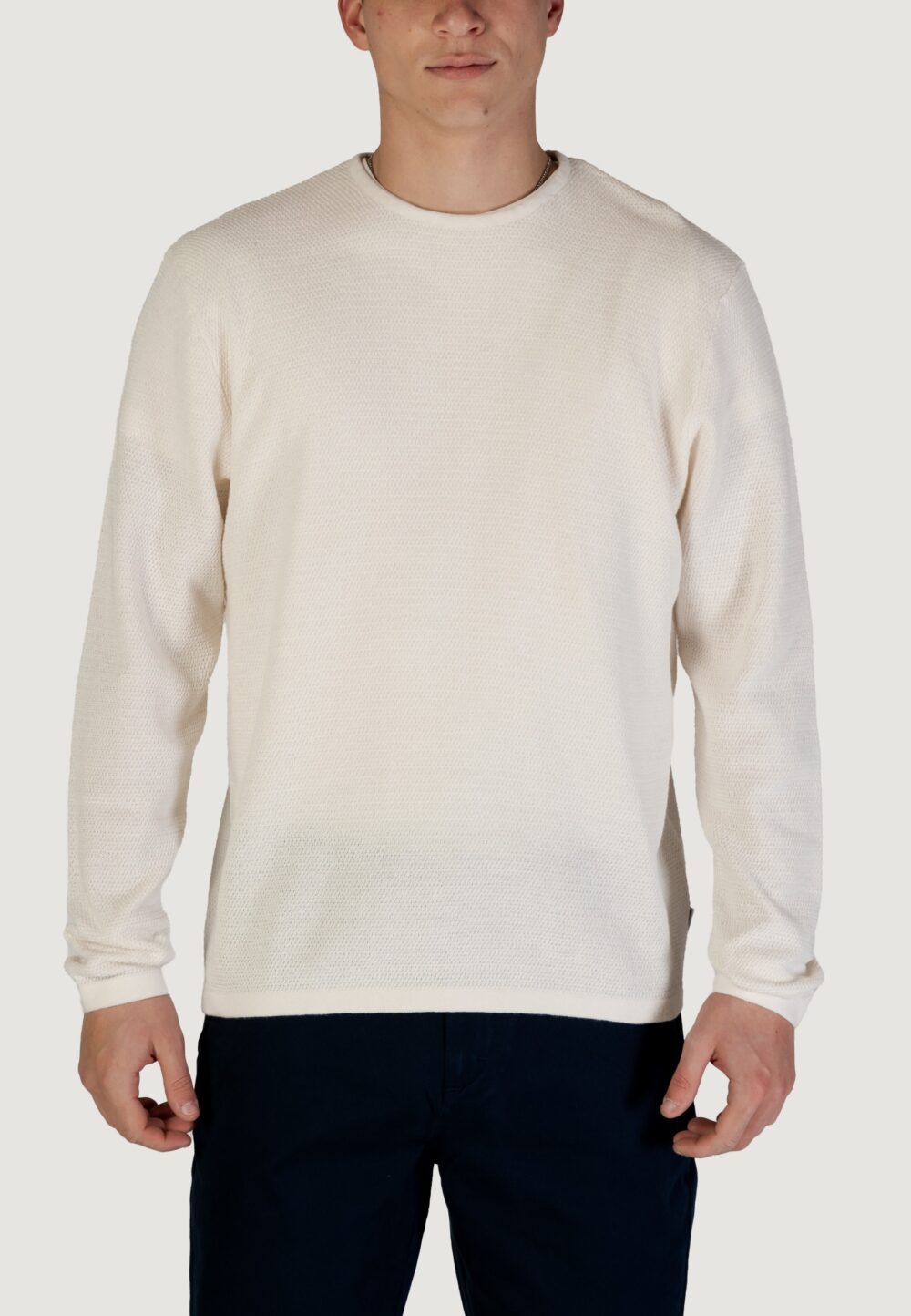 Maglia Jack Jones JJEGEORGE KNIT CREW NECK NOOS Bianco - Foto 5