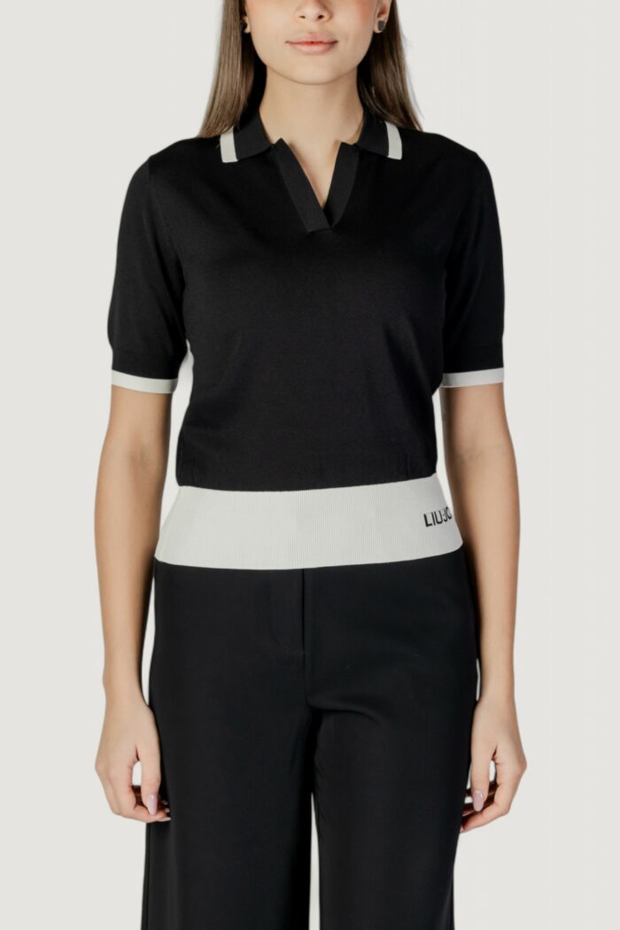 Maglia Liu-jo ECS CHIUSA M/C Black-White