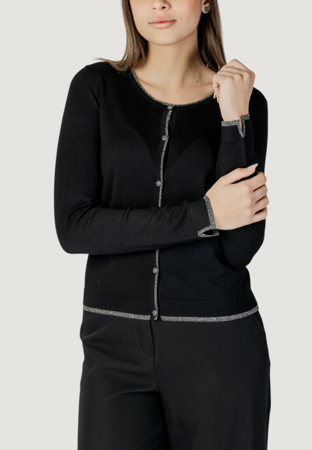 Cardigan Liu-Jo ECS APERTA M/L Nero - Foto 1