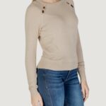 Maglia Only ONLVENICE LIFE LS PEARL DET ONECK CC KNT Beige chiaro - Foto 2