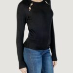 Maglia Only ONLVENICE LIFE LS PEARL DET ONECK CC KNT Nero - Foto 3