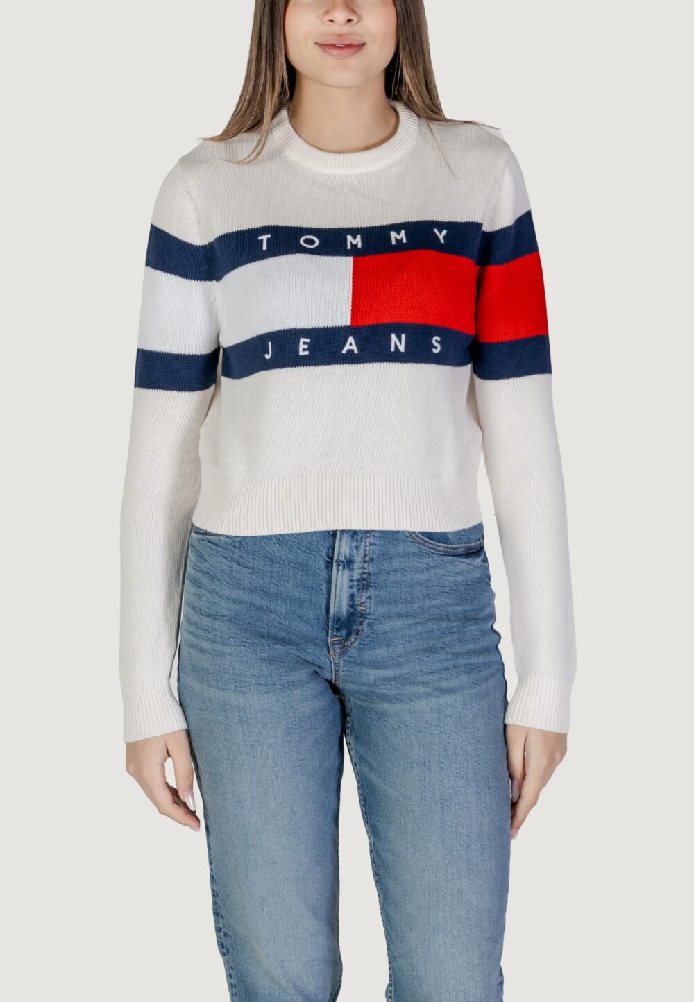 Maglia Tommy Hilfiger Jeans TJW CENTER FLAG Bianco - Foto 1