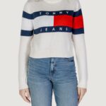 Maglia Tommy Hilfiger Jeans TJW CENTER FLAG Bianco - Foto 1