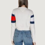 Maglia Tommy Hilfiger Jeans TJW CENTER FLAG Bianco - Foto 4