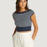 Maglia Tommy Hilfiger Jeans TJW OFF SHOULDER Blu - Foto 1