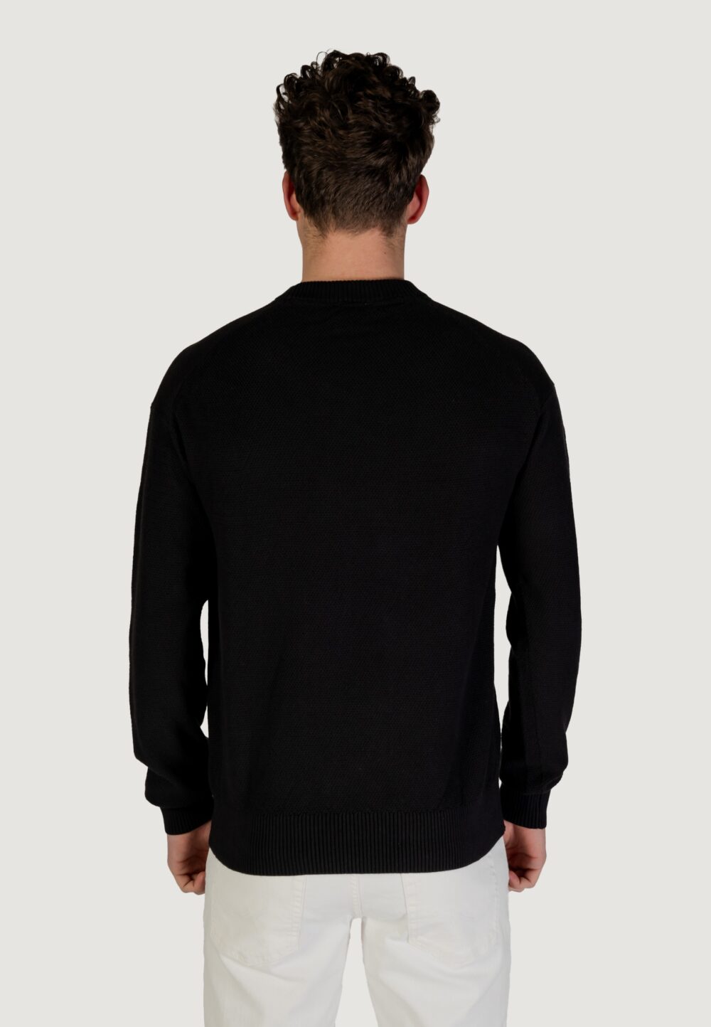 Maglione Calvin Klein Jeans CASUAL TEXTURE Nero - Foto 4