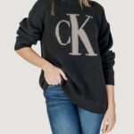 Maglione Calvin Klein Jeans CK INTARSIA HIGH NECK Nero - Foto 1