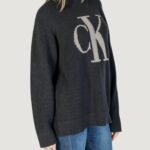 Maglione Calvin Klein Jeans CK INTARSIA HIGH NECK Nero - Foto 2