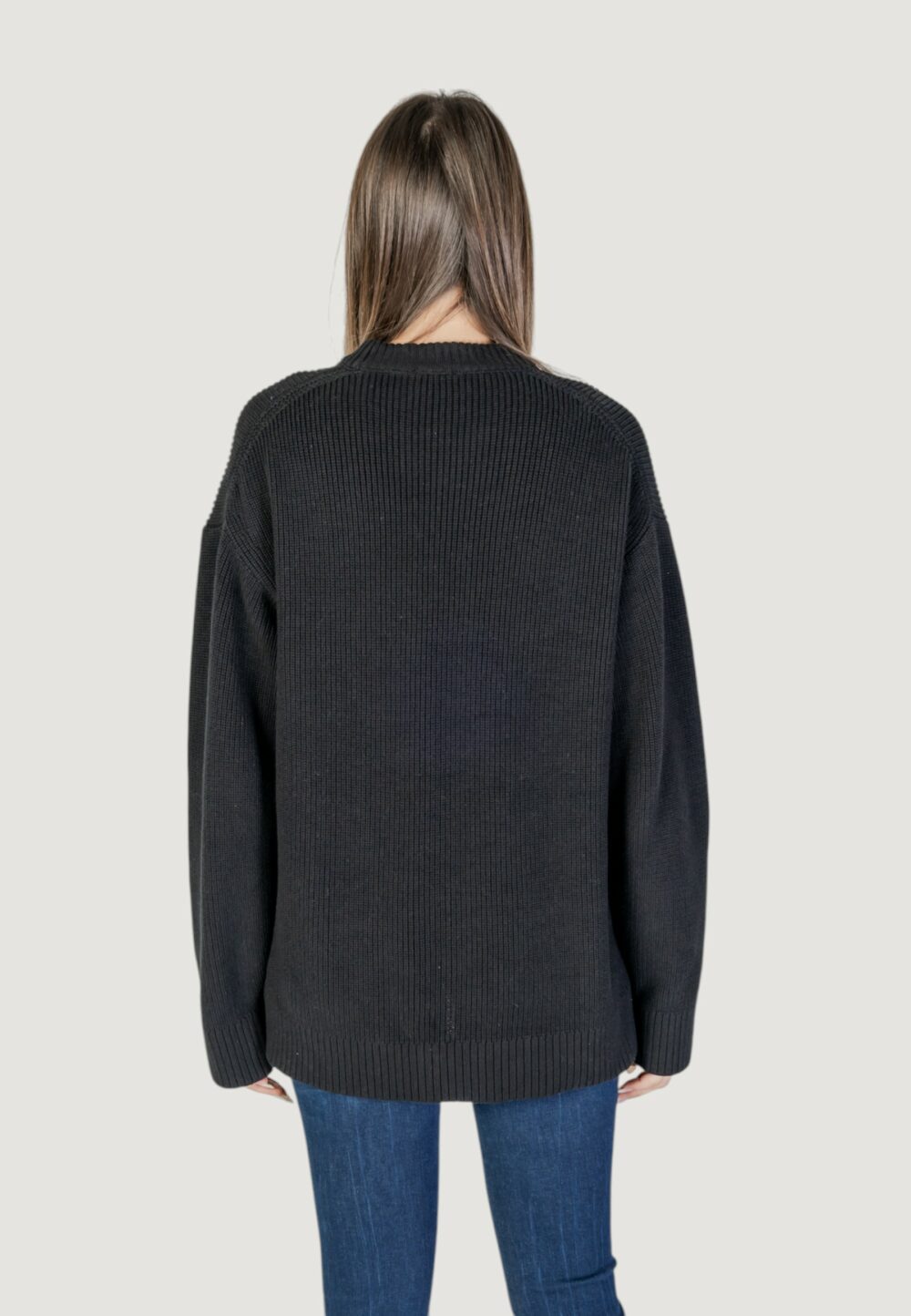 Maglione Calvin Klein Jeans CK INTARSIA HIGH NECK Nero - Foto 4