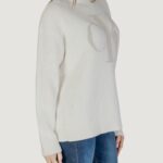 Maglione Calvin Klein Jeans CK INTARSIA HIGH NECK Panna - Foto 4