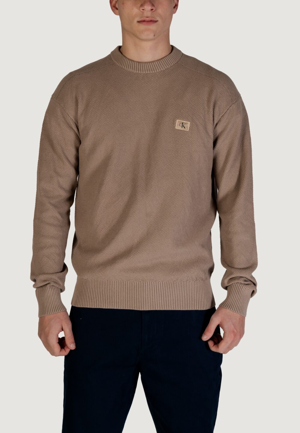 Maglione Calvin Klein Jeans CASUAL TEXTURE Taupe - Foto 1