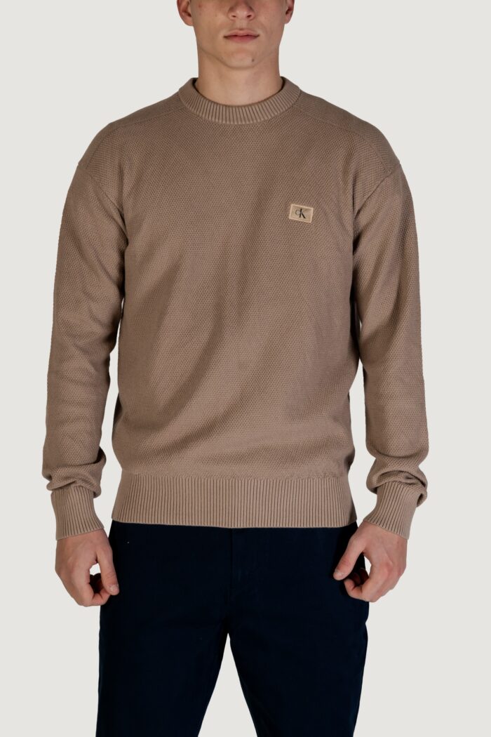 Maglione Calvin Klein CASUAL TEXTURE Taupe