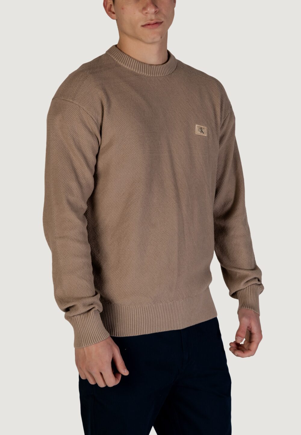 Maglione Calvin Klein Jeans CASUAL TEXTURE Taupe - Foto 3