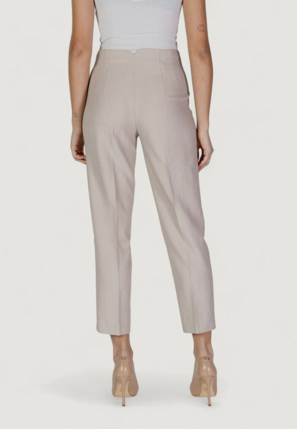 Pantaloni a palazzo Only ONLRAVEN LIFE HW PANT TLR Beige - Foto 3