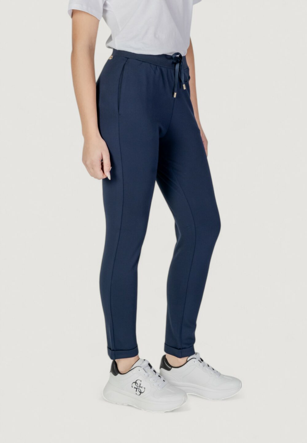 Pantaloni a sigaretta Liu-Jo JERSEY LUNGO Blue scuro - Foto 3