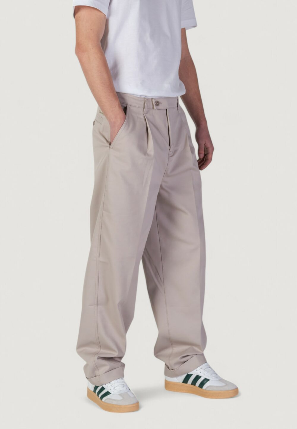 Pantaloni Calvin Klein Jeans TAILORED Taupe - Foto 3