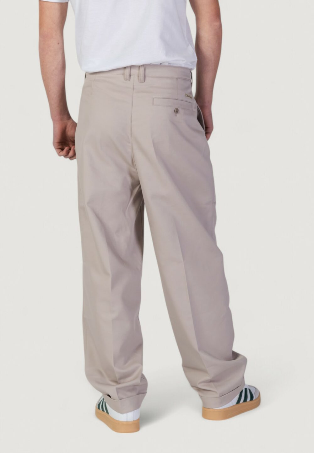 Pantaloni Calvin Klein Jeans TAILORED Taupe - Foto 4