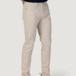 Pantaloni slim Jeckerson JOHN 5 TASCHE TOPPA Beige chiaro - Foto 3