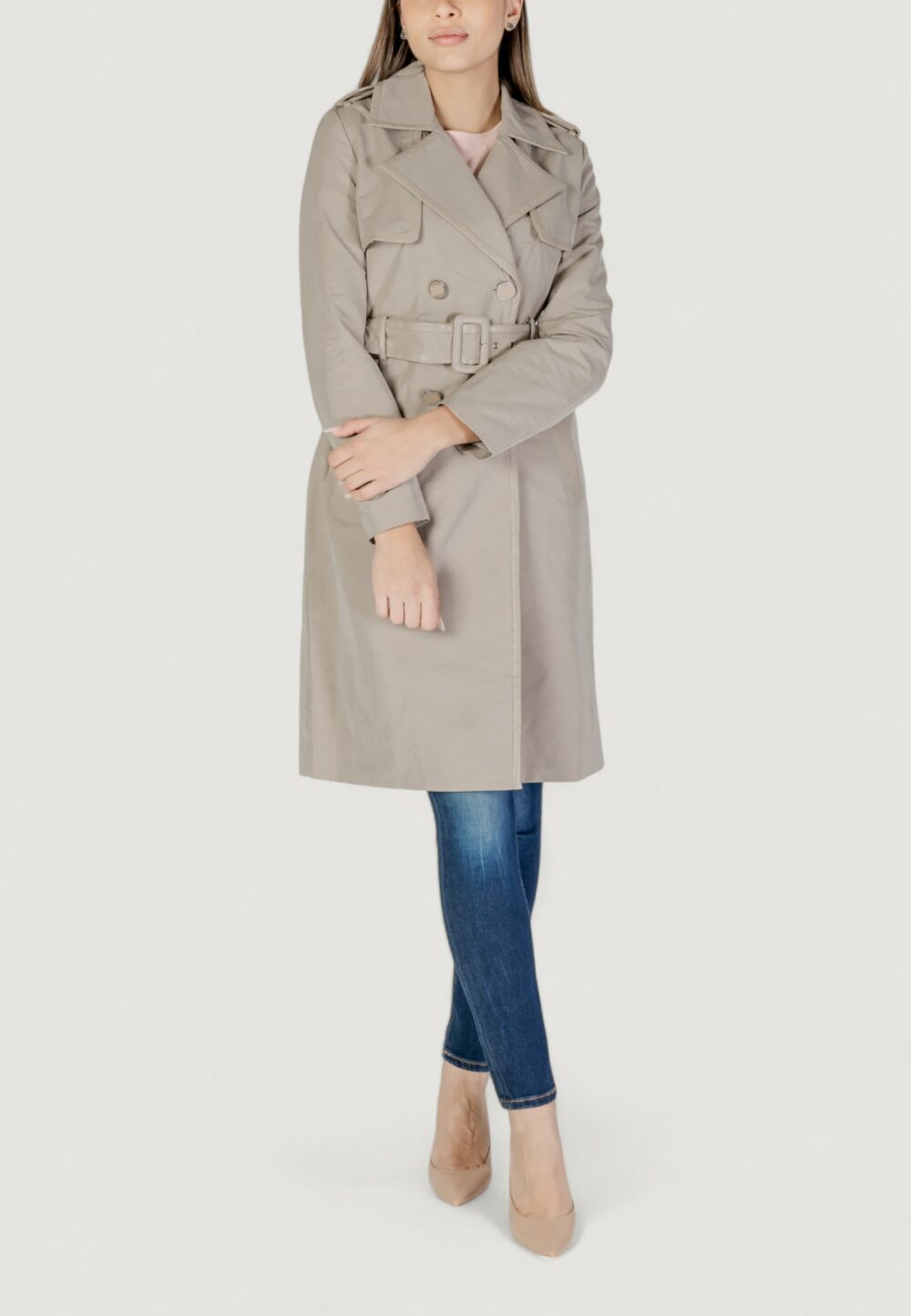 Parka Guess JENNY PU DETAILS Beige - Foto 1