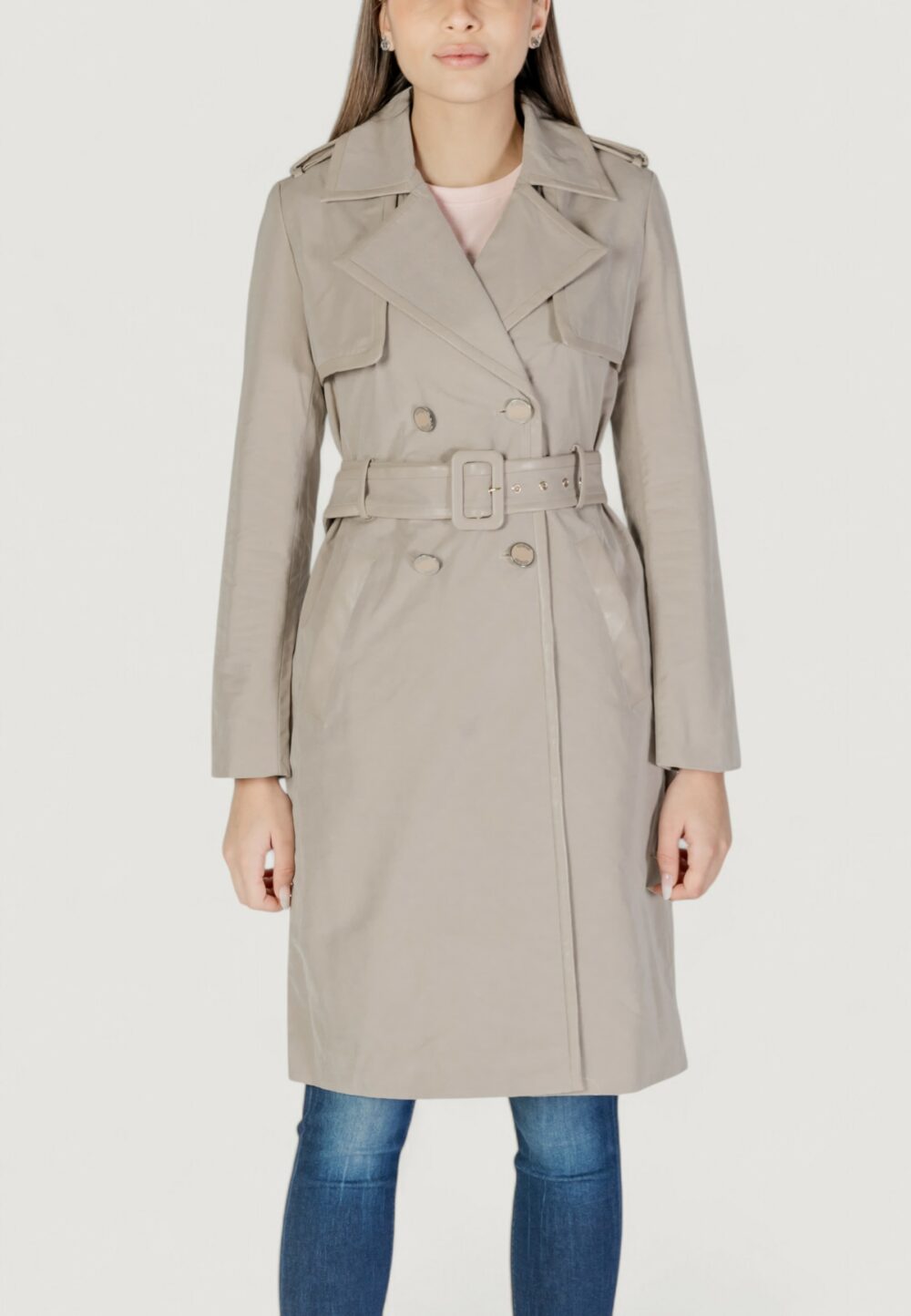 Parka Guess JENNY PU DETAILS Beige - Foto 5