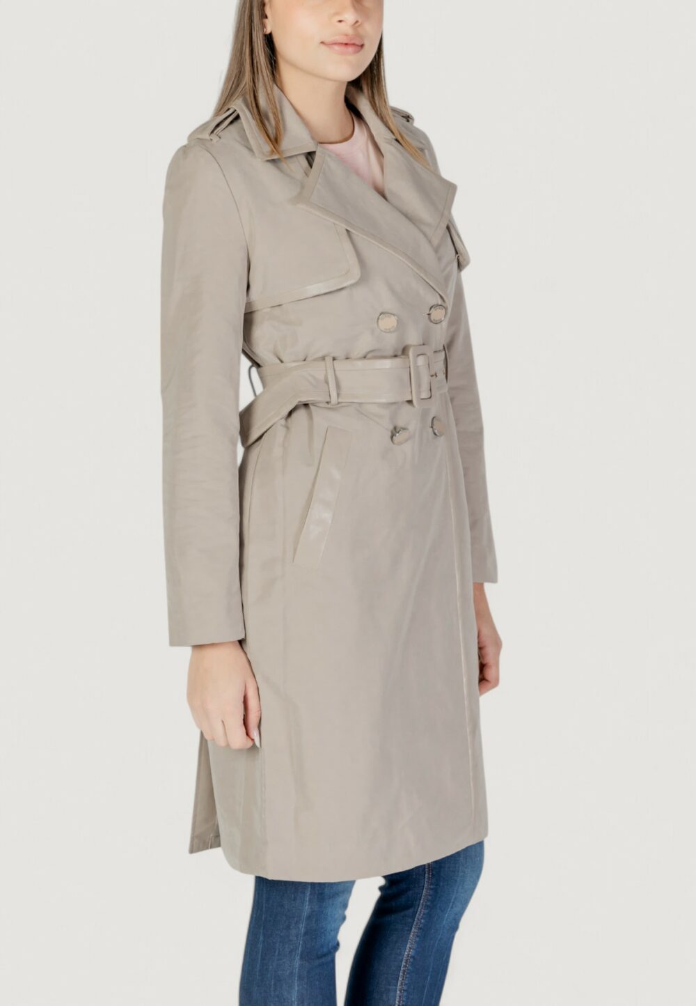 Parka Guess JENNY PU DETAILS Beige - Foto 3