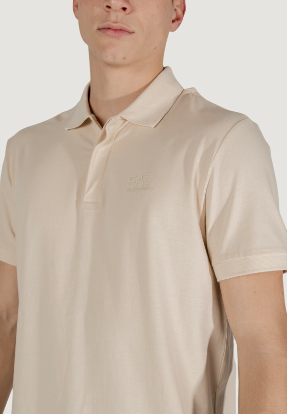 Polo manica corta EA7  Beige chiaro - Foto 3