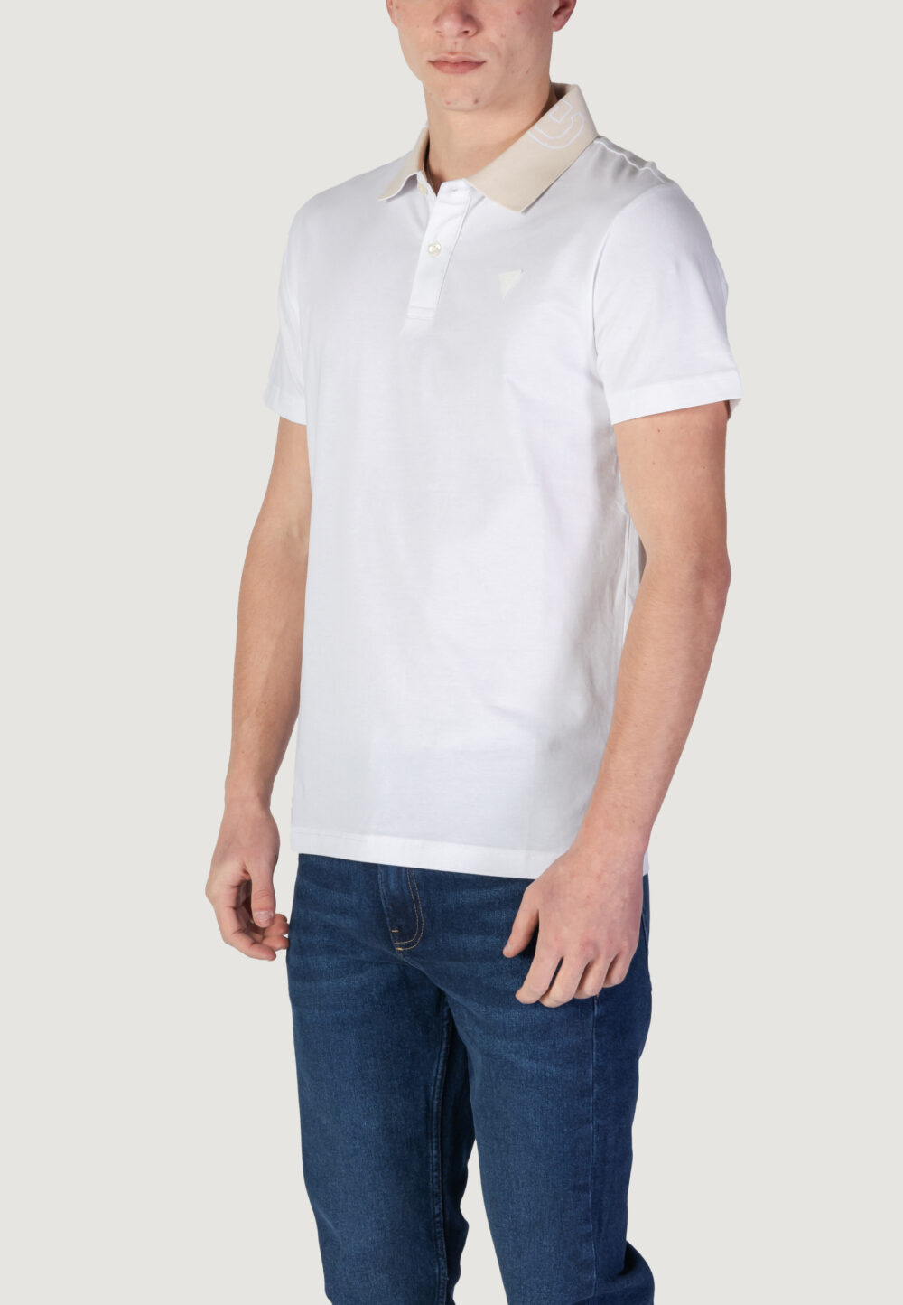 Polo manica corta Guess NOLAN SS Bianco - Foto 4