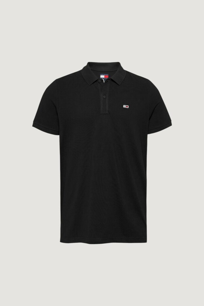 Polo manica corta Tommy Hilfiger TJM PLACKET Nero